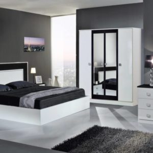 Di Amal hálószoba bútor (fehér – fekete)